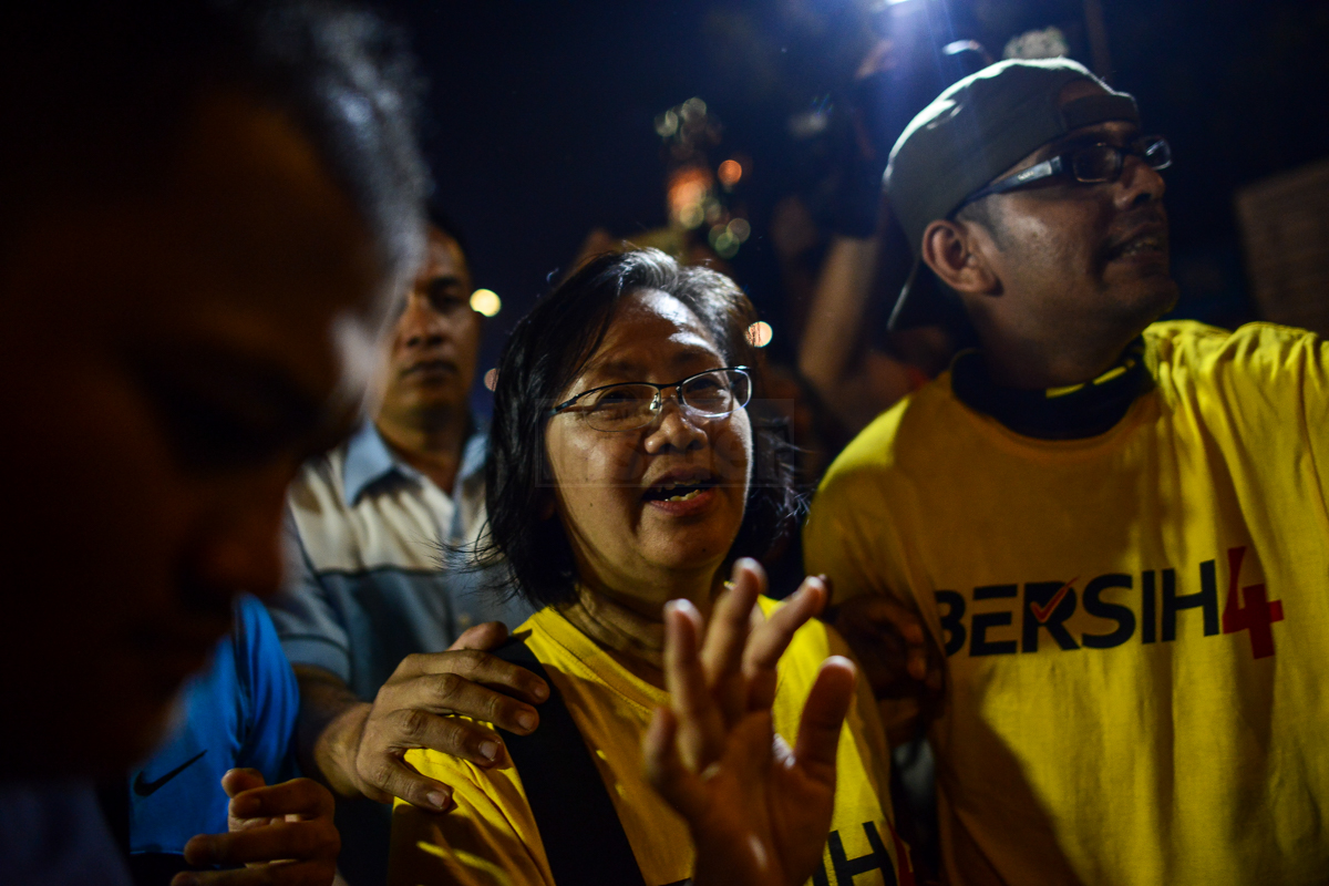 Maria Chin praised rally goers for their courage to be present at Dataran Merdeka. – The Malaysian Insider pic by Afif Abd Halim, August 31, 2015.