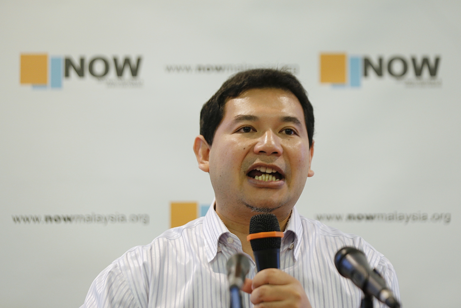 Rafizi Ramli speaks during a press conference at the National Oversight & Whistleblowers Centre in Sungai Besi today. He revealed that Lembaga Tabung Haji lost on paper RM933 million through investments in Felda Global Ventures Holdings Bhd. – The Malaysian Insider pic by Kamal Ariffin, February 16, 2016.