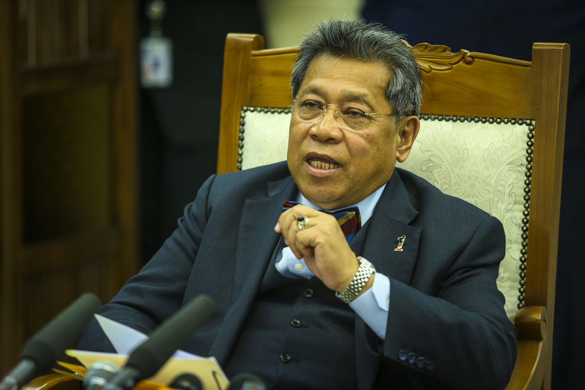 Dewan Rakyat Speaker Tan Sri Pandikar Amin Mulia says the opposition must set up a shadow cabinet as it can prevent time wastage. – The Malaysian Insider pic by Afif Abd Halim, March 9, 2016.