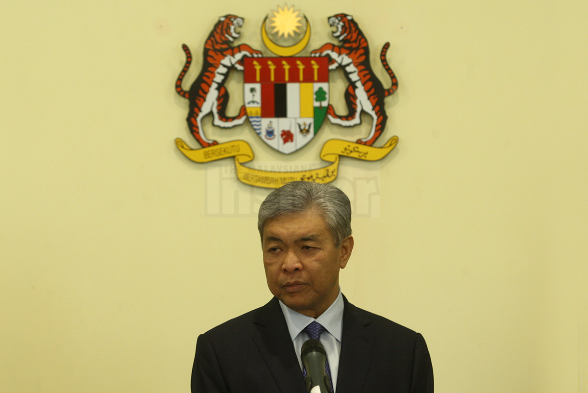 Datuk Seri Ahmad Zahid Hamidi is the new deputy prime minister, replacing Tan Sri Muhyiddin Yassin. – The Malaysian Insider pic by Kamal Ariffin, July 28, 2015.