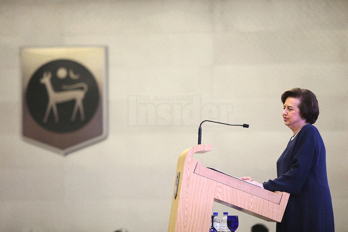 Tan Sri Dr Zeti Akhtar Aziz says Bank Negara's efforts to diversify its foreign reserves into instruments from within the Asean region have not been acknowledged. – The Malaysian Insider file pic, March 11, 2016.