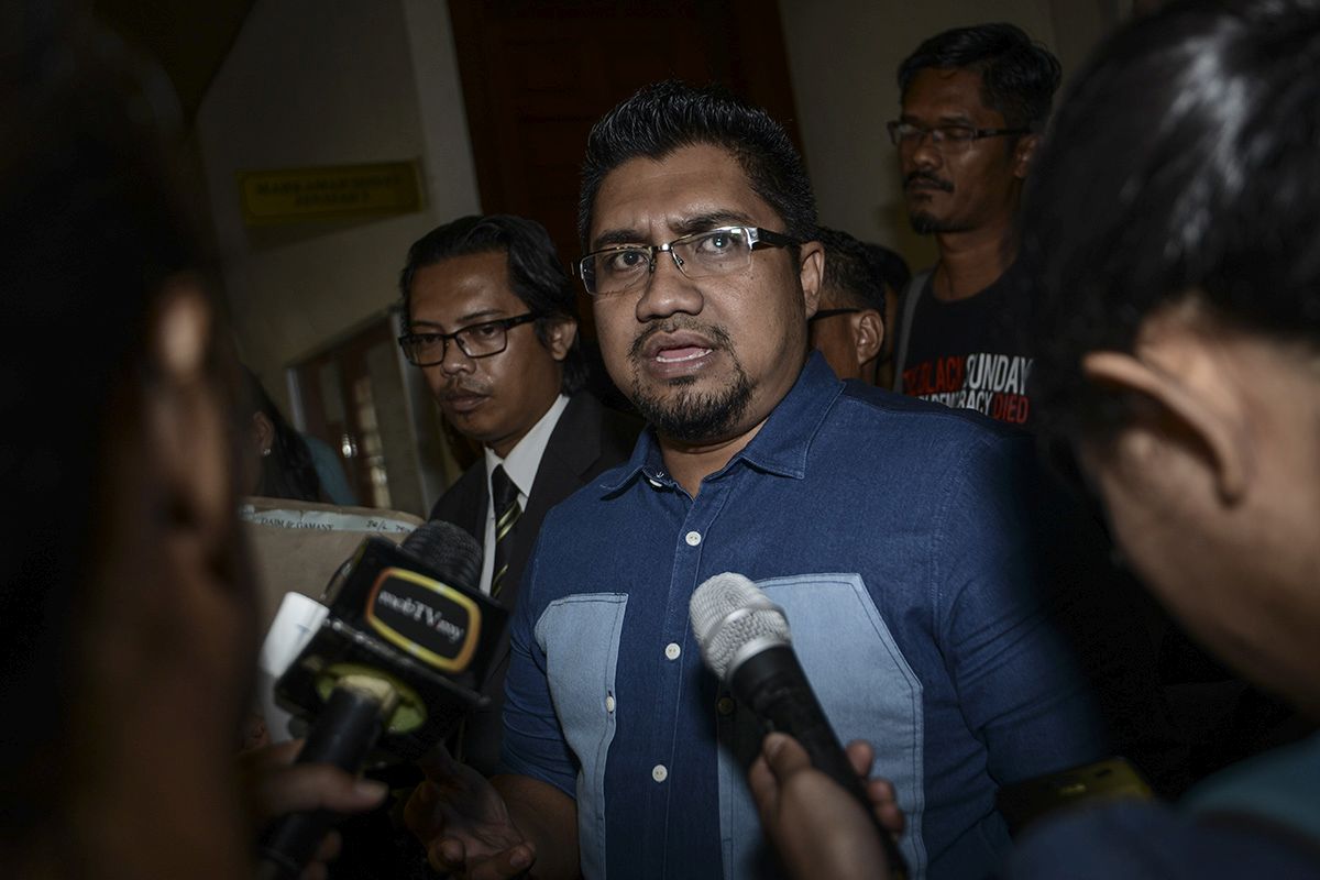 Badrul Hisham, better known as Chegubard, seen here at a court appearance last month over the Black 505 rally, will face another court date for another rally held in May 2013 in Petaling Jaya , Selangor. – The Malaysian Insider pic, December 8, 2015.