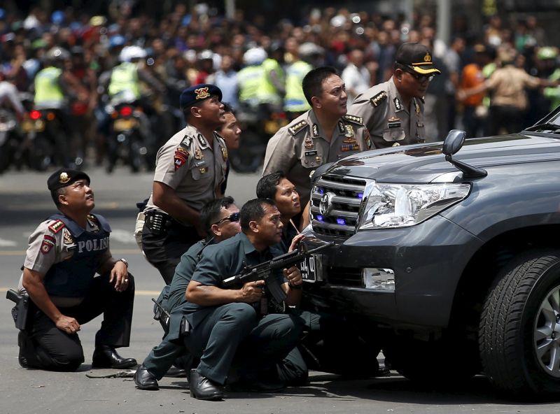 The attack by Islamic State (Isis) militants in downtown Jakarta on January 14 resulted in the deaths of 8 people, with at least 20 people injured. – Reuters pic, January 22, 2016.