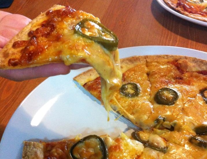 The four-cheese jalapeno pizza is the perfect appetiser or meal on its own. Only problem is you probably will not be able to stop at just one slice.