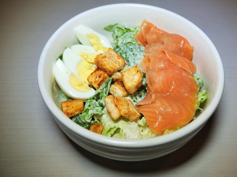 Craving for something healthy? Tokio Kafe's Caesar salad and smoked salmon will satisfy! – HungryGoWhere pic, June 30, 2015.