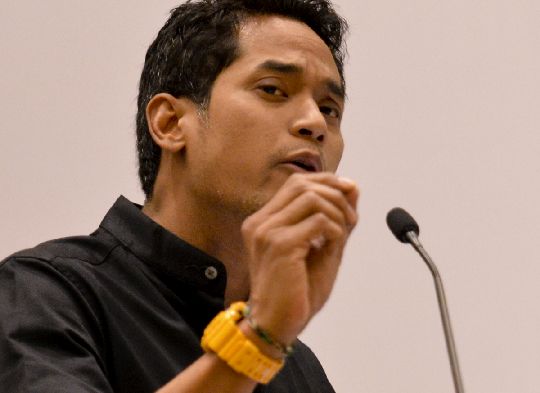 Umno Youth President Khairy Jamaluddin further backed up the calls for Muslim female flight attendants in MAS to be able to don the hijab and refuse to serve alcohol in an exco meeting yesterday. – The Malaysian Insider file pic, August 27, 2014.